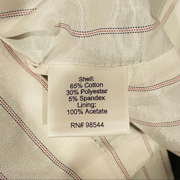 Tabitha Peplum Pinstripe Short Blazer Size Large - Picture 5 of 5